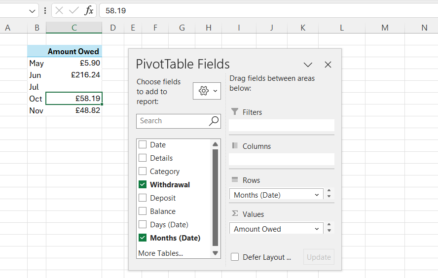 PivotTable