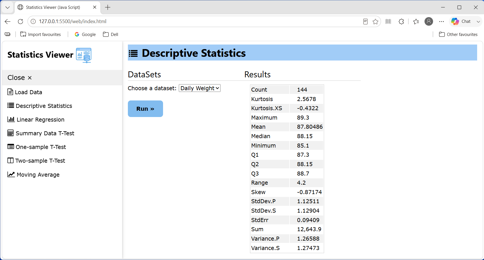 StatsLibViewer